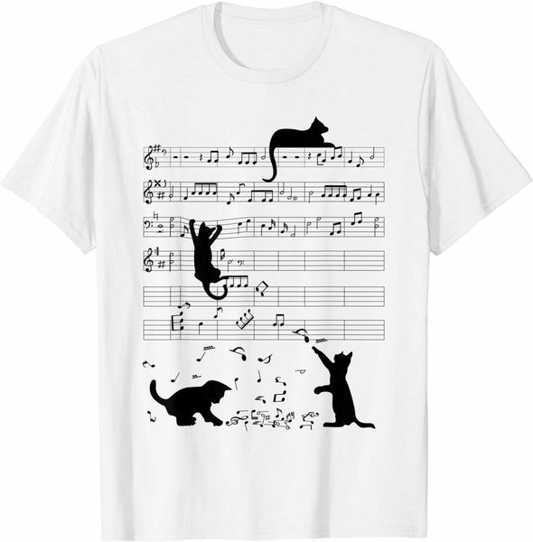 cute cat kitty playing music note clef musician art funny gift white t-shirt, White;black
cute cat kitty playing music note clef musician art funny gift white t-shirt, White;black