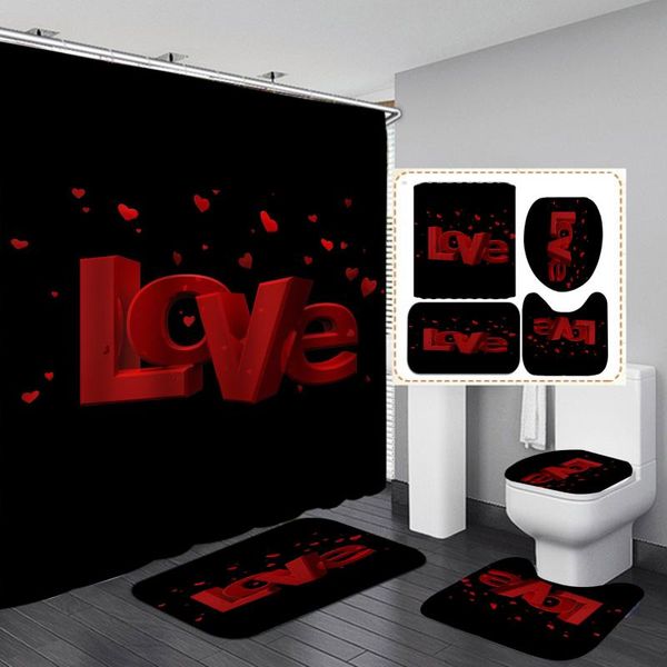 curtain & drapes valentine's day bathroom set red heart bath mat shower curtains non-slip toilet cover pedestal rug accessories
curtain & drapes valentine's day bathroom set red heart bath mat shower curtains non-slip toilet cover pedestal rug accessories