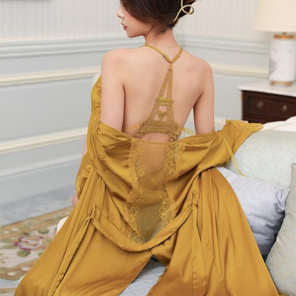 women's sleepwear rayon kimono bathrobe lace side pajamas summer open back nightdress iron tower design nightgown with chest pad robe, Black;red
women's sleepwear rayon kimono bathrobe lace side pajamas summer open back nightdress iron tower design nightgown with chest pad robe, Black;red