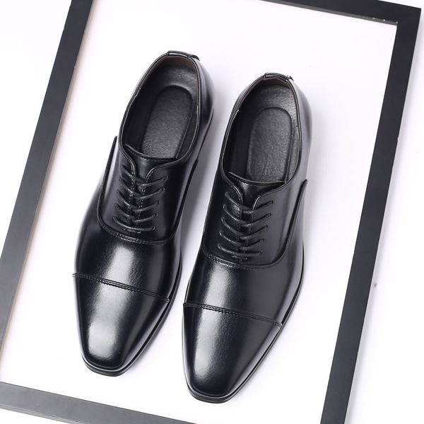 spring thick heel pointed black busins drs sho men's square head three joint leather large
spring thick heel pointed black busins drs sho men's square head three joint leather large