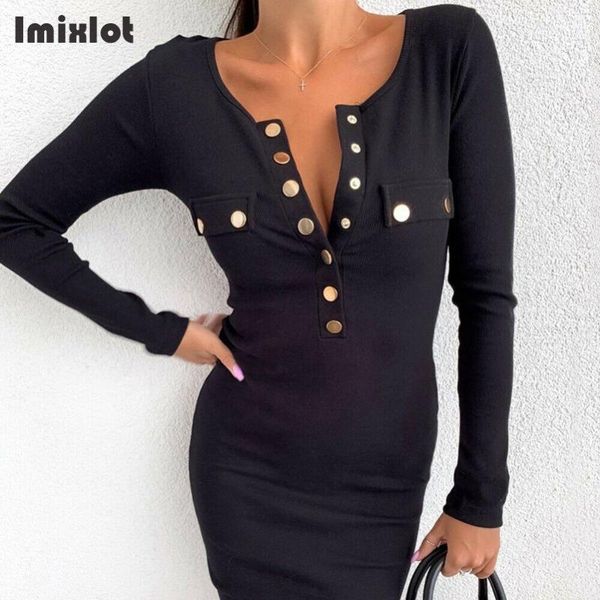 casual dresses women bandage dress autumn o-neck chest button slim long sleeve bodycon fashion club sheath wrap, Black;gray
casual dresses women bandage dress autumn o-neck chest button slim long sleeve bodycon fashion club sheath wrap, Black;gray