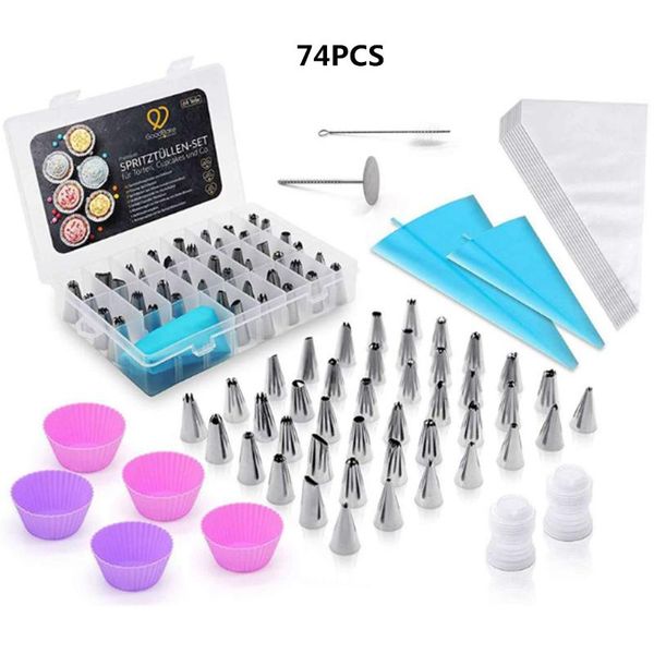 baking & pastry tools 74pcs/sets cake decorating piping nozzles cream bags kitchen diy confectionery tip set reusable
baking & pastry tools 74pcs/sets cake decorating piping nozzles cream bags kitchen diy confectionery tip set reusable