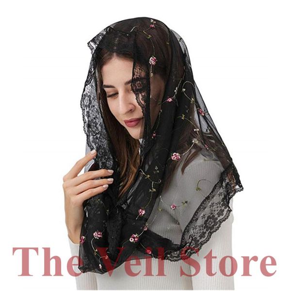 bridal veils embroided flowers black whitelace mantilla chapel veil for church headcover wrap latin mass de novia negra scarf head
bridal veils embroided flowers black whitelace mantilla chapel veil for church headcover wrap latin mass de novia negra scarf head