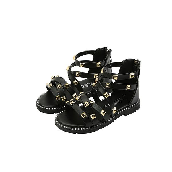 girls rivet punk sandals children gladiator roman sandals rivets classic kids beach shoes zipper soft leather comfortable 21-36, Black;grey
girls rivet punk sandals children gladiator roman sandals rivets classic kids beach shoes zipper soft leather comfortable 21-36, Black;grey