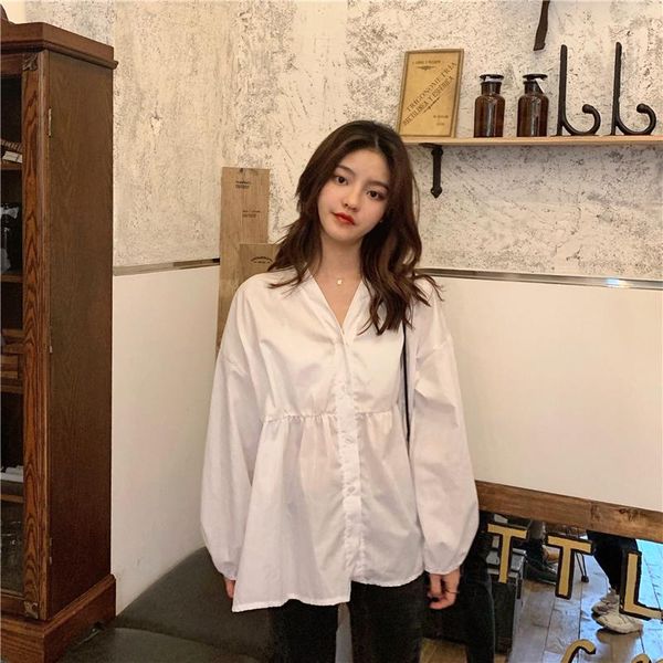 women's blouses & shirts women spring blouse korean temperament v neck long sleeve puff patchwork white blusas elegant for ladies
women's blouses & shirts women spring blouse korean temperament v neck long sleeve puff patchwork white blusas elegant for ladies