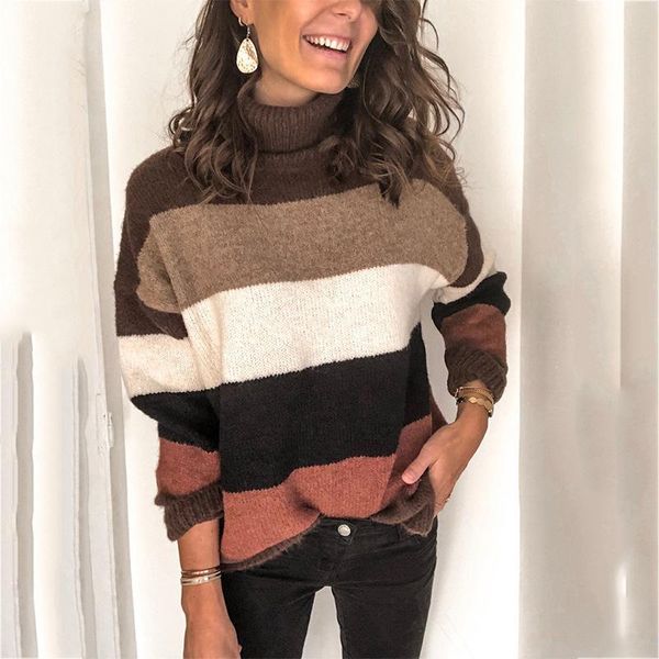 women's sweaters women turtleneckstreetwear knitted striped ladies sweater elegant jumper long sleeve pullover autumn drop, White;black
women's sweaters women turtleneckstreetwear knitted striped ladies sweater elegant jumper long sleeve pullover autumn drop, White;black
