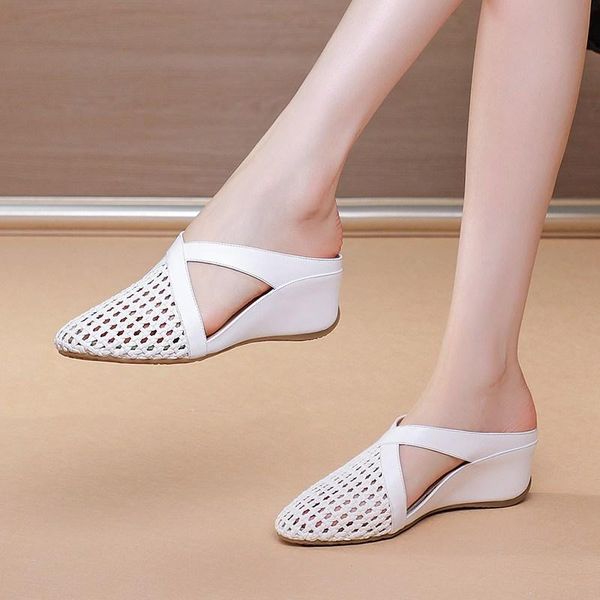 cow leather braided decoration wedge med heels slip on strange style summer brand beauty women sandals l11, Black
cow leather braided decoration wedge med heels slip on strange style summer brand beauty women sandals l11, Black