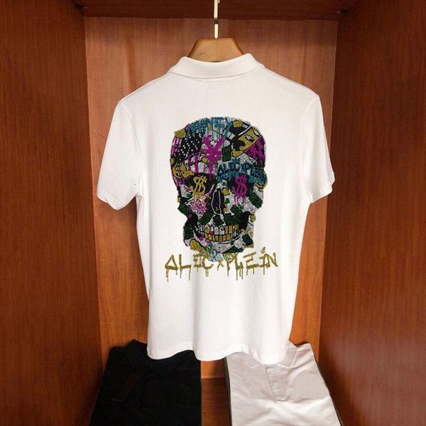 camouflage pattern summer shirt men polo exaggerated short sleeve perfect craft drill skull fashion style clothing, White;black
camouflage pattern summer shirt men polo exaggerated short sleeve perfect craft drill skull fashion style clothing, White;black
