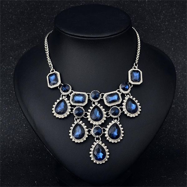 pendant necklaces luxury brilliant blue crystal necklace water-dropjewelry for women gift exaggerated sweater chain women's jewelry, Silver
pendant necklaces luxury brilliant blue crystal necklace water-dropjewelry for women gift exaggerated sweater chain women's jewelry, Silver