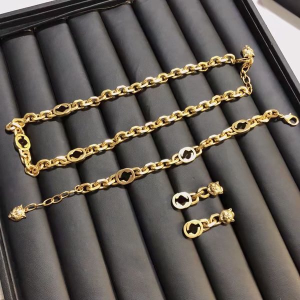 brand designer hip hop necklace double g interlocking thick chain bracelet letter pendant earrings with box, Black
brand designer hip hop necklace double g interlocking thick chain bracelet letter pendant earrings with box, Black