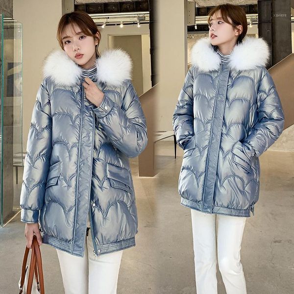 women's down & parkas parka women big fur thickening warm pure color wind ins students cotton-padded jacket female coat 802, Black
women's down & parkas parka women big fur thickening warm pure color wind ins students cotton-padded jacket female coat 802, Black
