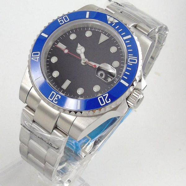 wristwatches 40mm black sterile dial business automatic men's watch 21 jewels miyota 8215 magnifier nh35a clear glass back bezel insert, Slivery;brown
wristwatches 40mm black sterile dial business automatic men's watch 21 jewels miyota 8215 magnifier nh35a clear glass back bezel insert, Slivery;brown