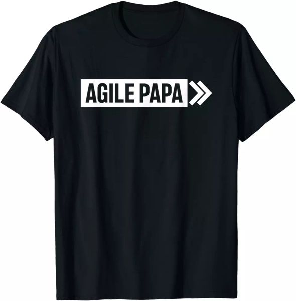 scrum master - agile papa t-shirt, White;black