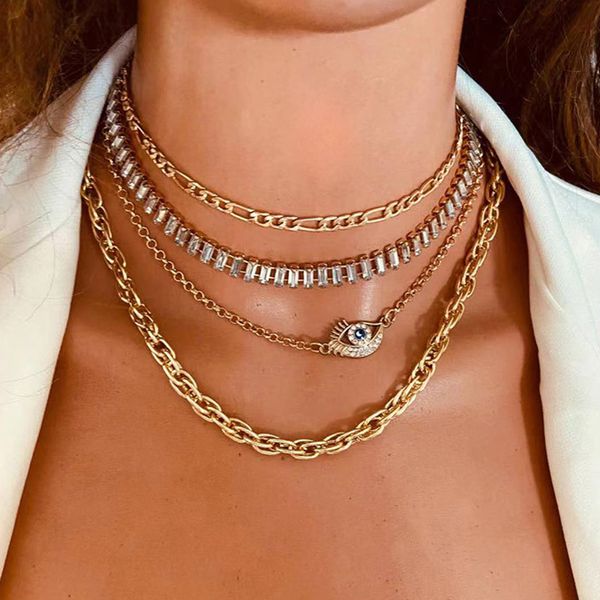 gold box-chain pendant necklaces creativity retro project eye fashion personality irregular clavicle- chain diamond claw-chains multilayer s, Silver
gold box-chain pendant necklaces creativity retro project eye fashion personality irregular clavicle- chain diamond claw-chains multilayer s, Silver