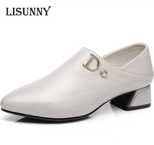 dress shoes lisunny women pumps 2021 autumn fashion genuine leather pointed lady mid heel female sandals chaussures femme 34-43, Black
dress shoes lisunny women pumps 2021 autumn fashion genuine leather pointed lady mid heel female sandals chaussures femme 34-43, Black