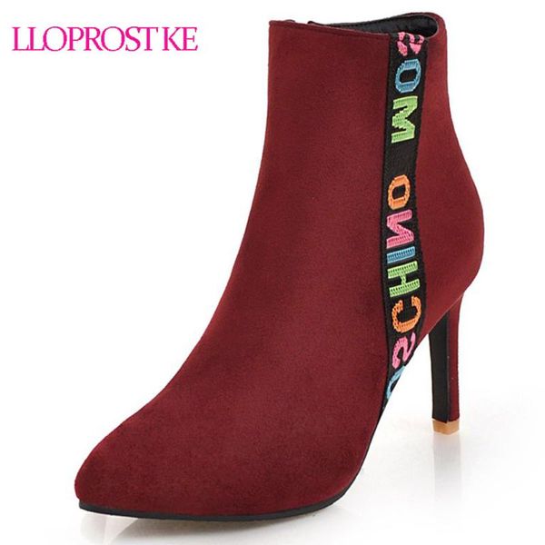 boots lloprost ke fashion flock black red women ankle pointed toe side zipper thin high heel autumn winter shoes woman d481
boots lloprost ke fashion flock black red women ankle pointed toe side zipper thin high heel autumn winter shoes woman d481