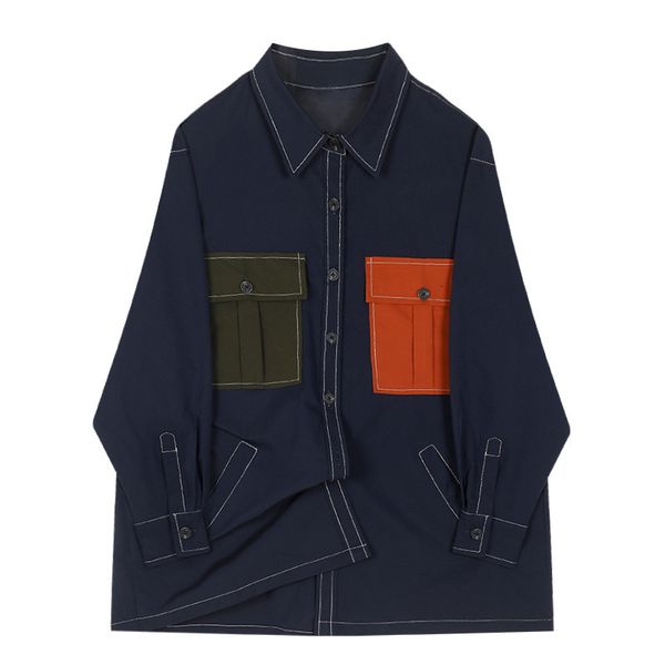 jacket spring year turn down collar retailers denim blouses plus size female shirts long a372, Black;brown
jacket spring year turn down collar retailers denim blouses plus size female shirts long a372, Black;brown