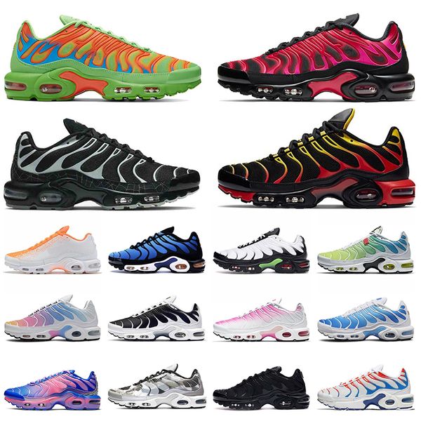 2021 mens womens tn plus running shoes triple black white voitage purple oreo volt glow metallic blue fury tiger sports sneakers
2021 mens womens tn plus running shoes triple black white voitage purple oreo volt glow metallic blue fury tiger sports sneakers