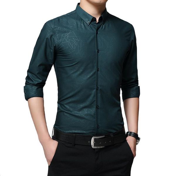 men's casual shirts arrival men shirt long sleeve button down printed dress cotton slim fit male social chemise homme, White;black
men's casual shirts arrival men shirt long sleeve button down printed dress cotton slim fit male social chemise homme, White;black