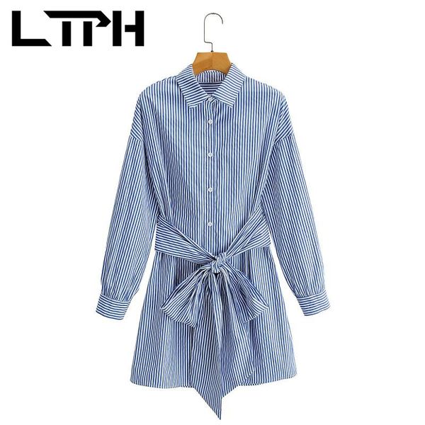 simple vintage striped shirt dress women long sleeve high waist sashes slim elegant short dresses spring autumn 210427, Black;gray
simple vintage striped shirt dress women long sleeve high waist sashes slim elegant short dresses spring autumn 210427, Black;gray