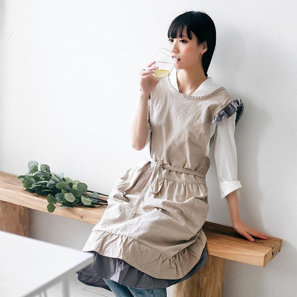 aprons apron retro two-color ruffled pastoral thick cotton linen cute florist gardening barista baking shop work clothes
aprons apron retro two-color ruffled pastoral thick cotton linen cute florist gardening barista baking shop work clothes