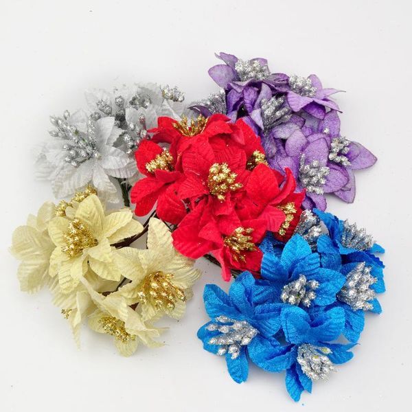 christmas decorations 6pcs cuttings artificial a bunch of flowers glitter poinsettia home ornament festivals tree wedding decor party supply
christmas decorations 6pcs cuttings artificial a bunch of flowers glitter poinsettia home ornament festivals tree wedding decor party supply