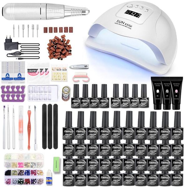 nail set gel polish kit with 72/54w uv led dryer lamp 35000rpm electric drill machine manicure tools art kits
nail set gel polish kit with 72/54w uv led dryer lamp 35000rpm electric drill machine manicure tools art kits