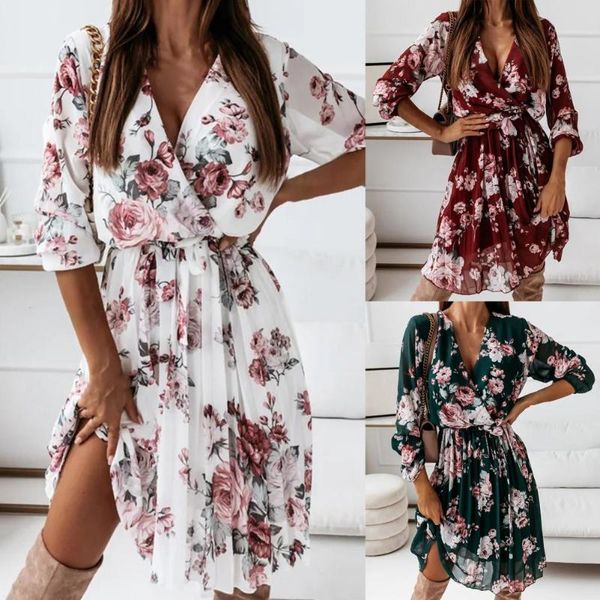 casual dresses 2021 women fashion chiffon pleated floral midi dress print hem elegant long sleeve v-neck elastic waist daily, Black;gray
casual dresses 2021 women fashion chiffon pleated floral midi dress print hem elegant long sleeve v-neck elastic waist daily, Black;gray