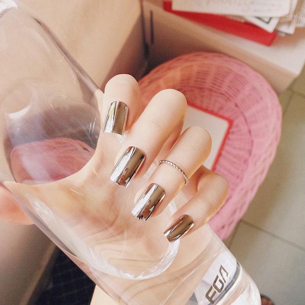 metal mirror silver false nail tips manicure metalic pure plating punk style 24pcs long size fake art decorations1, Red;gold
metal mirror silver false nail tips manicure metalic pure plating punk style 24pcs long size fake art decorations1, Red;gold