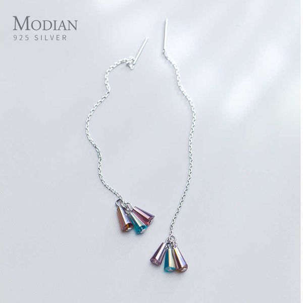 spring design long chain drop earrings for women girl colorful crystal 925 sterling silver dangle earing brincos bijoux 210707
spring design long chain drop earrings for women girl colorful crystal 925 sterling silver dangle earing brincos bijoux 210707
