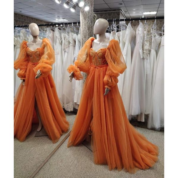 party dresses orange elegant prom long sleeve sweetheart appliques split tulle a-line women homecoming gowns plus size custom, White;black
party dresses orange elegant prom long sleeve sweetheart appliques split tulle a-line women homecoming gowns plus size custom, White;black