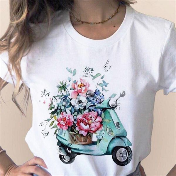 happiness flower bicycle men female harajuku short sleeve girl cartoon casual tees, White;black
happiness flower bicycle men female harajuku short sleeve girl cartoon casual tees, White;black