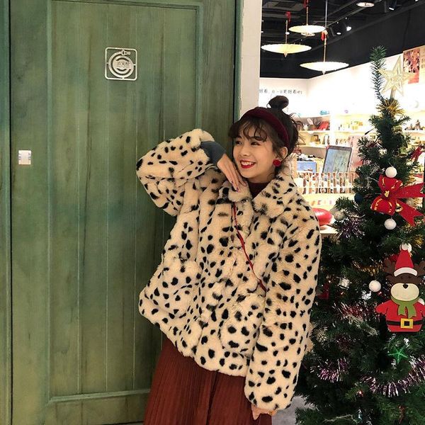 women's fur & faux coat women winter warm loose thick mink fluffy female jacket teddy bear leopard print outerwear, Black
women's fur & faux coat women winter warm loose thick mink fluffy female jacket teddy bear leopard print outerwear, Black