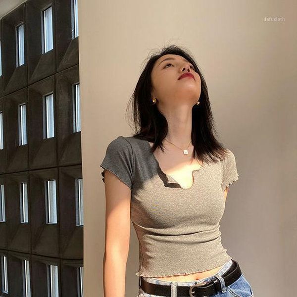 women's t-shirt short sleeve slim in summer 2021, White
women's t-shirt short sleeve slim in summer 2021, White