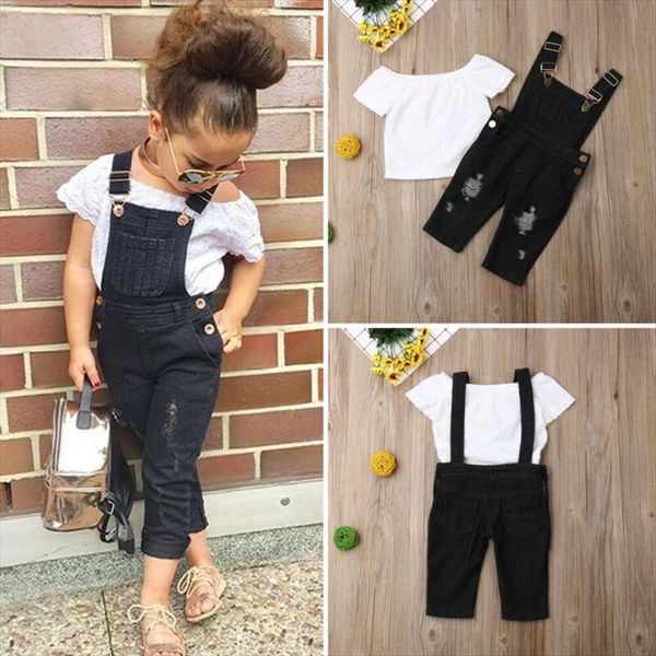 toddler kid baby girls lace bib pants jeans 2pcs outfits summer clothes for children kids, White
toddler kid baby girls lace bib pants jeans 2pcs outfits summer clothes for children kids, White