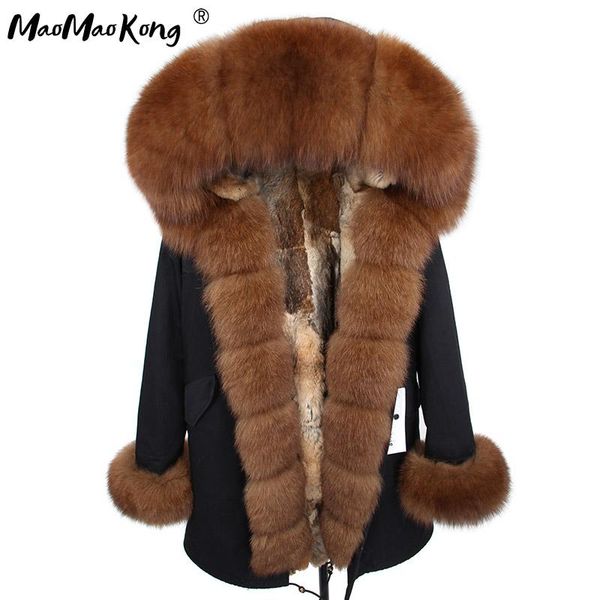 women's fur & faux nice libieliy natural real liner women parkas hooded winter jacke coat long parka outerwear, Black
women's fur & faux nice libieliy natural real liner women parkas hooded winter jacke coat long parka outerwear, Black