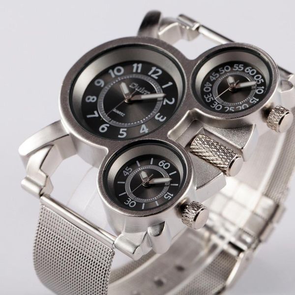 wristwatches male oulm 1167 watches full steel band army vintage mens unique designer montres de marque luxe, Slivery;brown
wristwatches male oulm 1167 watches full steel band army vintage mens unique designer montres de marque luxe, Slivery;brown