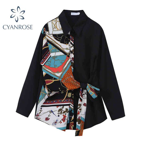 fashion patchwork vintage print blouse women turn down collar loose streetwear office female shirt long sleeve lady 210417, White
fashion patchwork vintage print blouse women turn down collar loose streetwear office female shirt long sleeve lady 210417, White