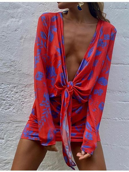 casual dresses fashion red print mini dress tie up long sleeve deep v neck for women beach party wear ladies bodycon vestidos, Black;gray
casual dresses fashion red print mini dress tie up long sleeve deep v neck for women beach party wear ladies bodycon vestidos, Black;gray