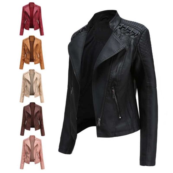women's jackets 2021 nouveau printemps et automne vente chaude mode courte veste en cuir mince dames, Black;brown
women's jackets 2021 nouveau printemps et automne vente chaude mode courte veste en cuir mince dames, Black;brown