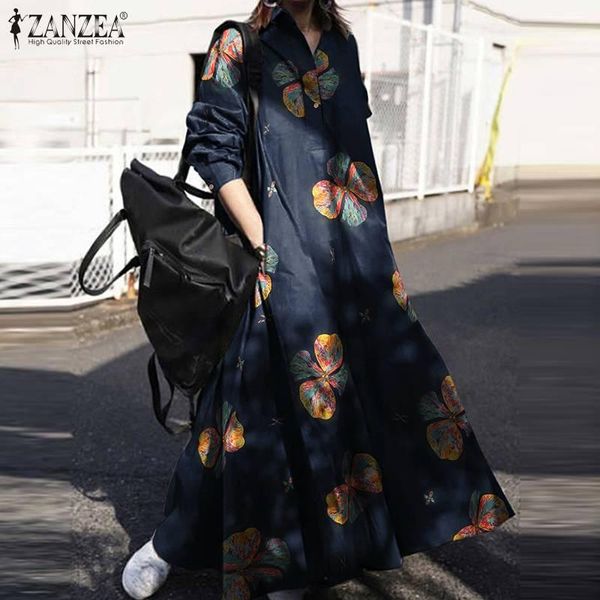 vintage maxi long dress zanzea women autumn retro casual lapel neck full sleeve loose vestidos kaftan floral printed sundress dresses, Black;gray
vintage maxi long dress zanzea women autumn retro casual lapel neck full sleeve loose vestidos kaftan floral printed sundress dresses, Black;gray