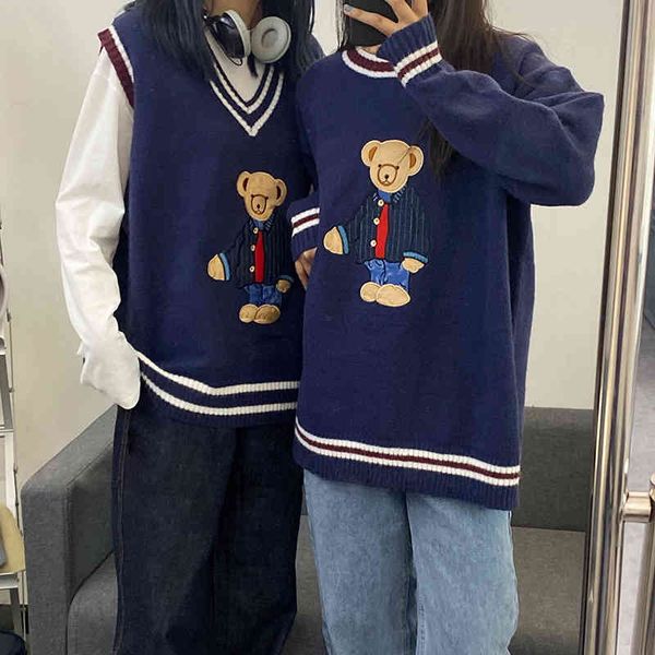 autumn winter cartoon bear women loose pullovers and sweaters jumper preppy style female knitted sweater womens (f1442) 210423, White;black
autumn winter cartoon bear women loose pullovers and sweaters jumper preppy style female knitted sweater womens (f1442) 210423, White;black