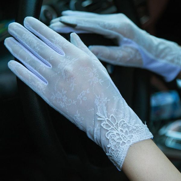 five fingers gloves driving of thin touch screen summer women uv sunscreen short sun female fashion silk lace, Blue;gray
five fingers gloves driving of thin touch screen summer women uv sunscreen short sun female fashion silk lace, Blue;gray