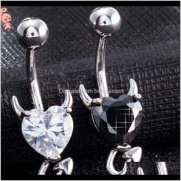 & body drop delivery 2021 jewelry stainless steel navel heart litter devil bell button rings for women fashion 3feqp, Silver
& body drop delivery 2021 jewelry stainless steel navel heart litter devil bell button rings for women fashion 3feqp, Silver