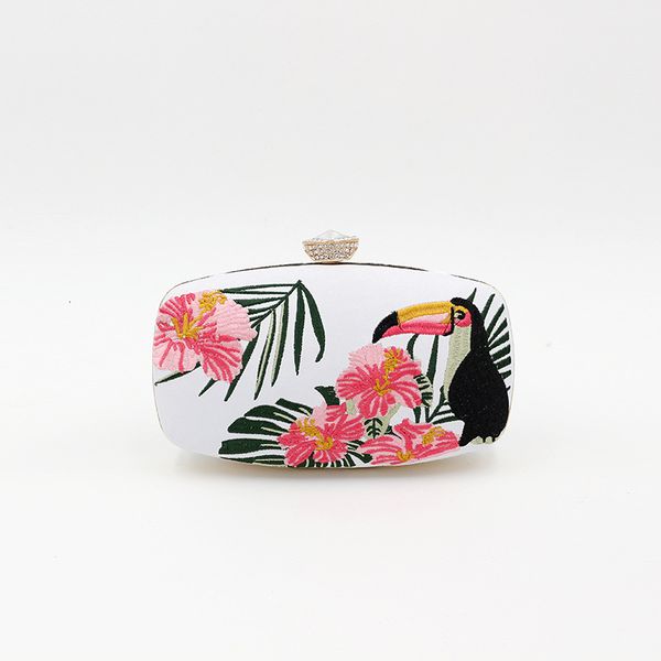 2021 fashion long billed bird personalized makeup pu embroidery style dinner bag
2021 fashion long billed bird personalized makeup pu embroidery style dinner bag