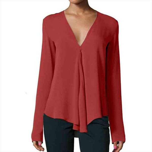 fashion autumn women chiffon blouse v-neck long sleeve ruffle business summer shirt autumn ladies breathable blouses, White
fashion autumn women chiffon blouse v-neck long sleeve ruffle business summer shirt autumn ladies breathable blouses, White