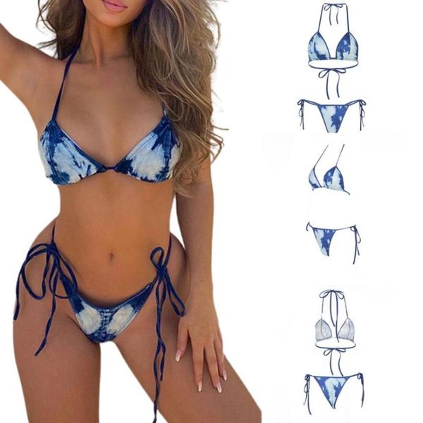women's swimwear women split swimsuit set printed backless deep v-neck bikini lace up panties for summer, White;black
women's swimwear women split swimsuit set printed backless deep v-neck bikini lace up panties for summer, White;black