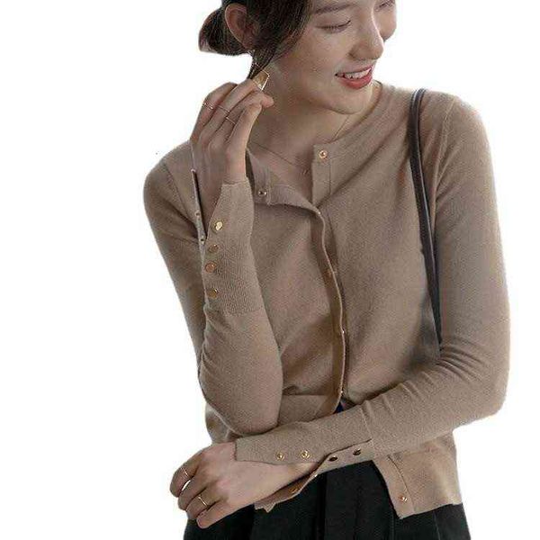 women's sweaters simple temperament korean round neck knitted cardigan small coat women slim button long sleeve solid color sweater wom, White;black
women's sweaters simple temperament korean round neck knitted cardigan small coat women slim button long sleeve solid color sweater wom, White;black