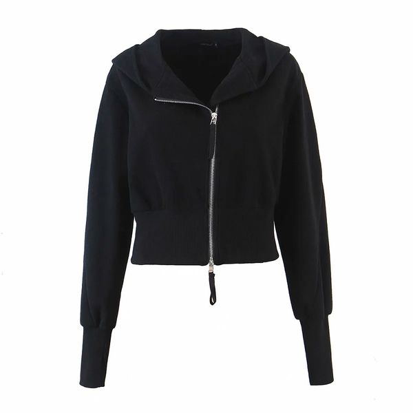 fashion za vintage women zipper placket hooded jacket pocket long sleeve female coat casaco femme chic 210520, Black;brown
fashion za vintage women zipper placket hooded jacket pocket long sleeve female coat casaco femme chic 210520, Black;brown