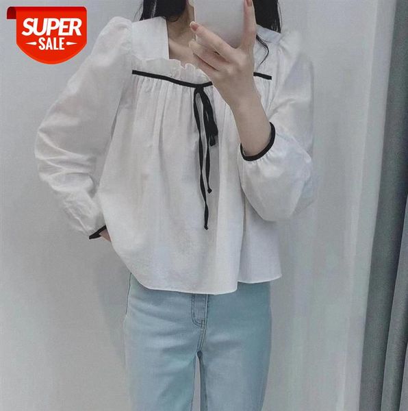 li zhiqi small square neck bow tie shirt with wooden ears design blouse loose 110530 #qe5w, Black;gray
li zhiqi small square neck bow tie shirt with wooden ears design blouse loose 110530 #qe5w, Black;gray